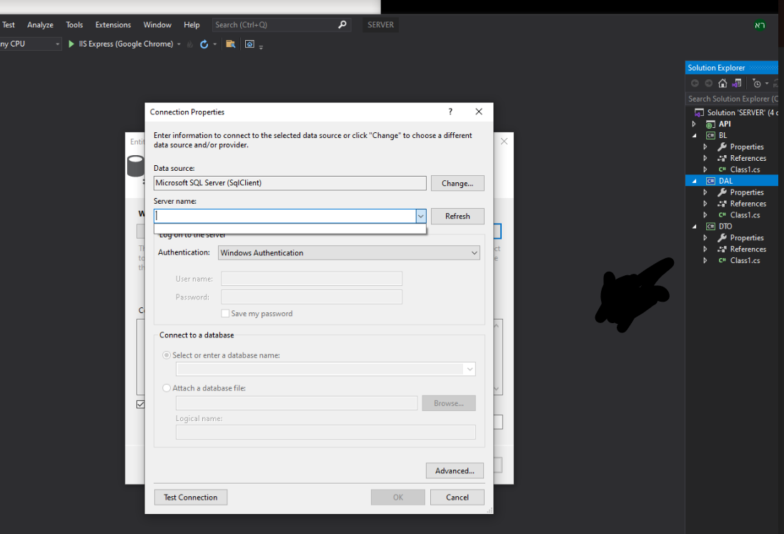 הוספת מסד נתונים