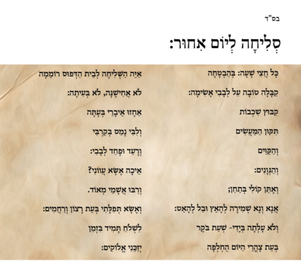 בקשת מחילה Sara Froylich