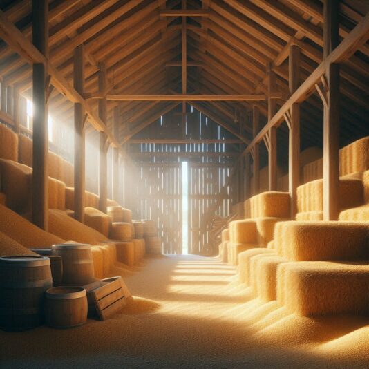 תמונה של אסם תבואה פשוט ואמיתי אסם פשוט פשוט תמונה של הבפנים... מלא תבואה וחציר רק של הפנים