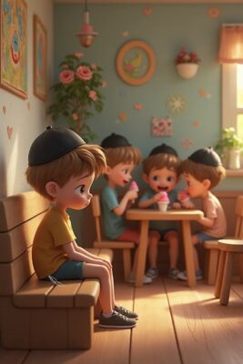 A sweet 3D illustration of a sweet על רקע חדר (5) העתק