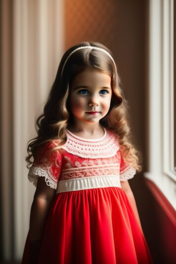 A bright little princess with bright eyes and long - a29432f1-582c-4b77-9519-47a9b259d544